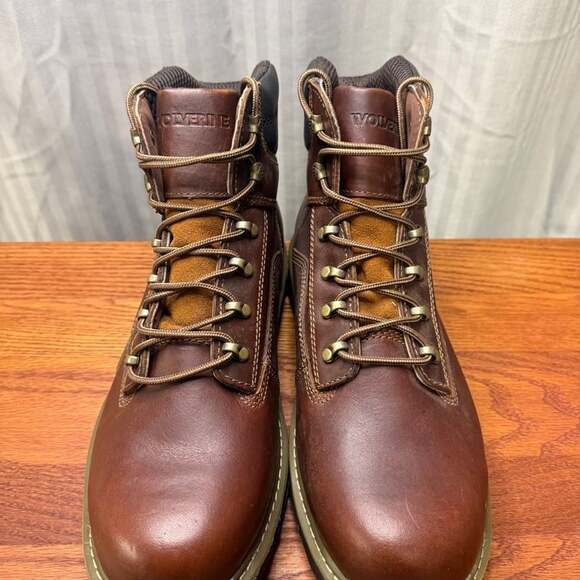 WOLVERINE Mens‎ work Construction Boot Sz 12 no box. Brown leaher. - Picture 1 of 4